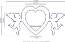 380mm (approx. 15 inches) VM Cupid-Heart Shelf