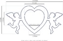 500mm (approx. 20 inches) VM Cupid-Heart Shelf