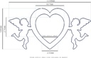 580mm (approx. 23 inches) VM Cupid-Heart Shelf