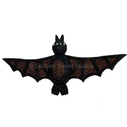 1000mm wide Halloween Bat - Glittered