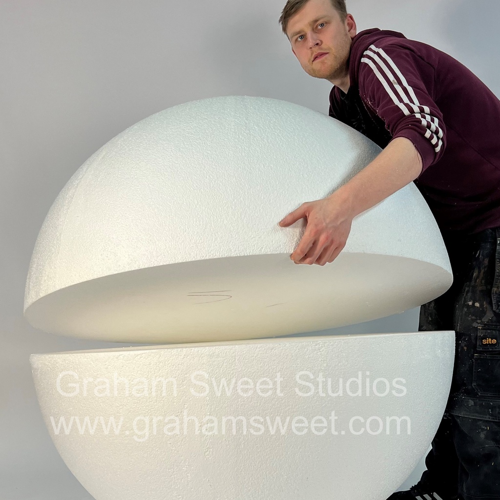 1200mm polystyrene ball  - 2 solid halves