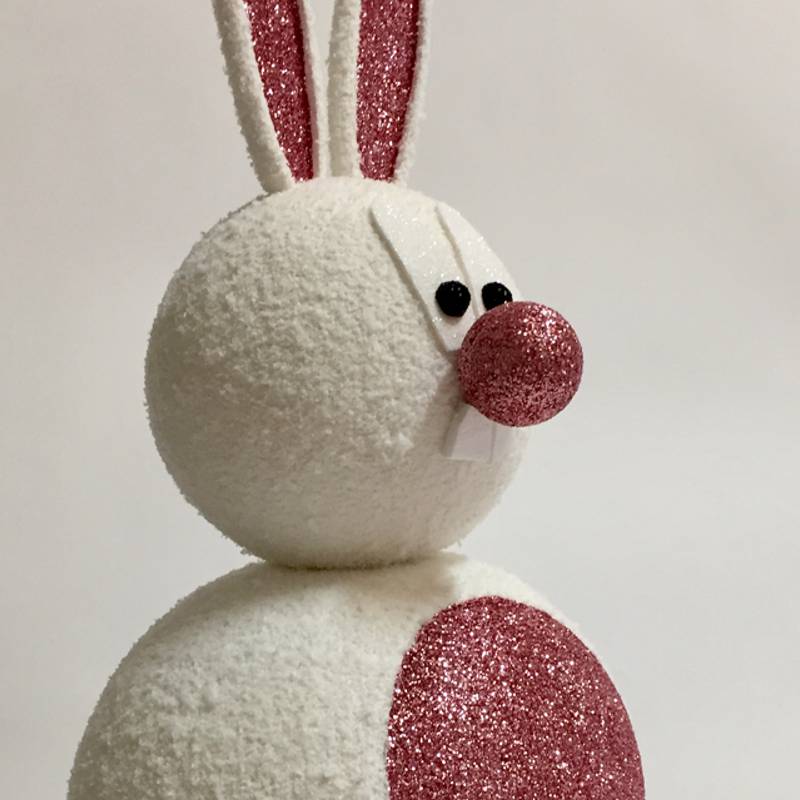 1200mm high 3D Polystyrene Bunny - glittered tummy