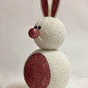 1200mm high 3D Polystyrene Bunny - glittered tummy