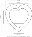 568mm (approx. 22 inches) Heart VM Shelf