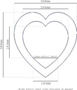 380mm (approx. 12 inches) Heart VM Shelf