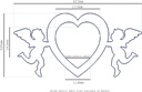 300mm (approx. 12 inches) VM Cupid-Heart Shelf