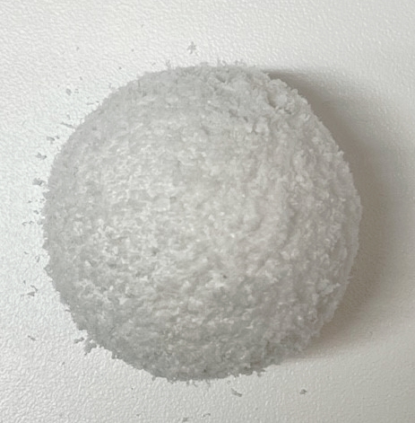 60mm diameter polystyrene Snow Effect Snowball - solid