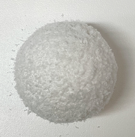 60mm diameter polystyrene Snow Effect Snowball - solid