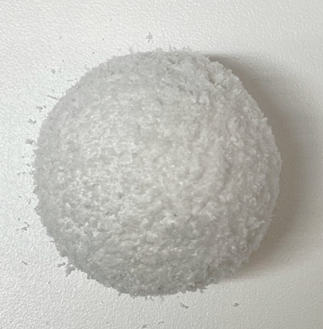 80mm diameter polystyrene Snow Effect Snowball - solid