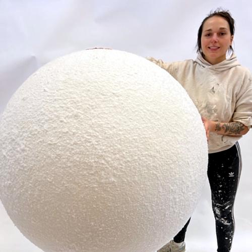 1000mm diameter polystyrene Snow Effect Snowball - solid