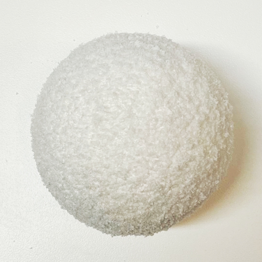 150mm diameter polystyrene Snow Effect Snowball - hollow