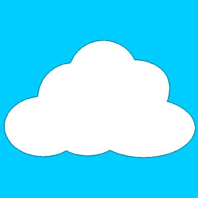 Pack of 5 - 568mm Polystyrene Clouds - Design CL785T