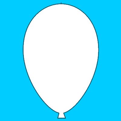 Pack of 5 - 180mm Polystyrene 2D Balloons - plain white