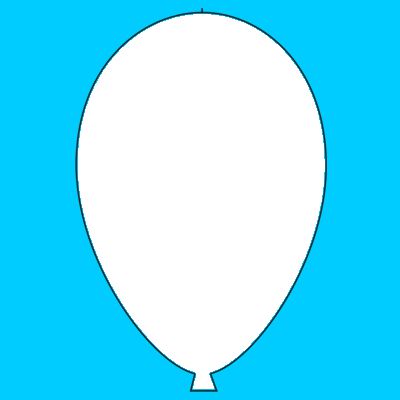 Pack of 5 - 568mm Polystyrene 2D Balloons - plain white