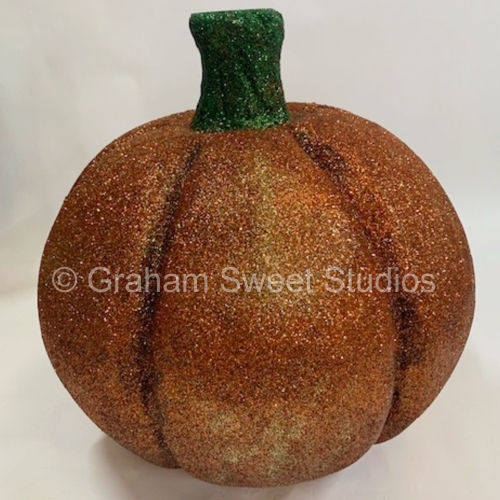 580 mm wide 3d Glittered Pumpkin