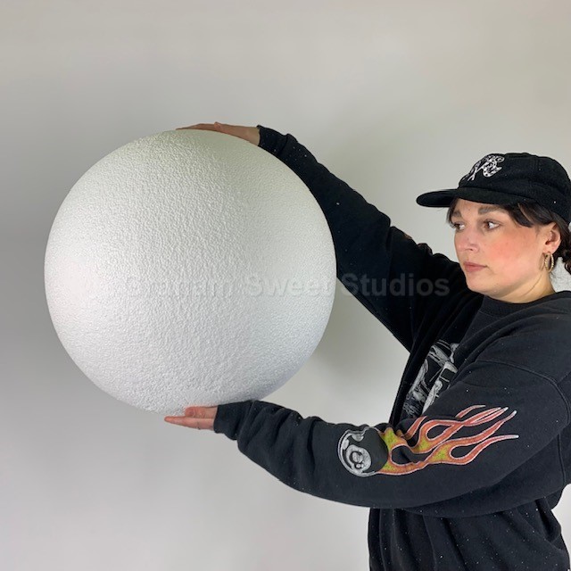 450mm polystyrene ball  - 1 solid piece