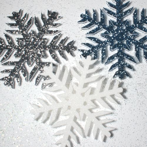 877mm - pack of 5 Snowflakes SF52P - Glittered