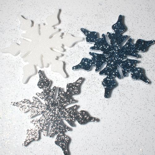 280mm - pack of 10 Snowflakes SF42R - Glittered