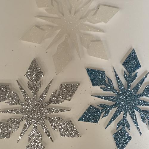 140mm - pack of 10 Snowflakes SF45S - Glittered