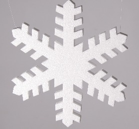 180mm - pack of 10 Snowflakes SF22B - Plain White