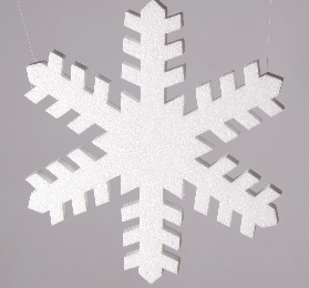 280mm - pack of 10 Snowflakes SF22B - Plain White