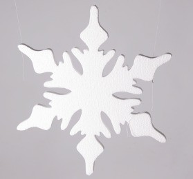 140mm - pack of 10 Snowflakes SF42R - Plain White