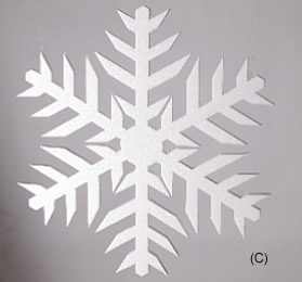 568mm - pack of 10 Snowflakes SF52P - Plain White