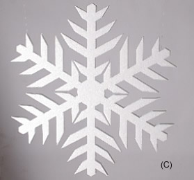 877mm - pack of 5 Snowflakes SF52P - Plain White