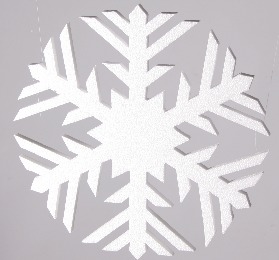 280mm - pack of 10 Snowflakes SF62W - Plain White