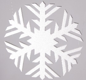 380mm - pack of 10 Snowflakes SF62W - Plain White