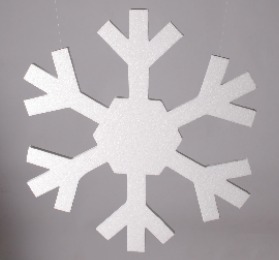 140mm - pack of 10 Snowflakes SF72N - Plain White