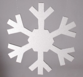 180mm - pack of 10 Snowflakes SF72N - Plain White