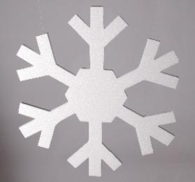 180mm - pack of 10 Snowflakes SF72N - Plain White