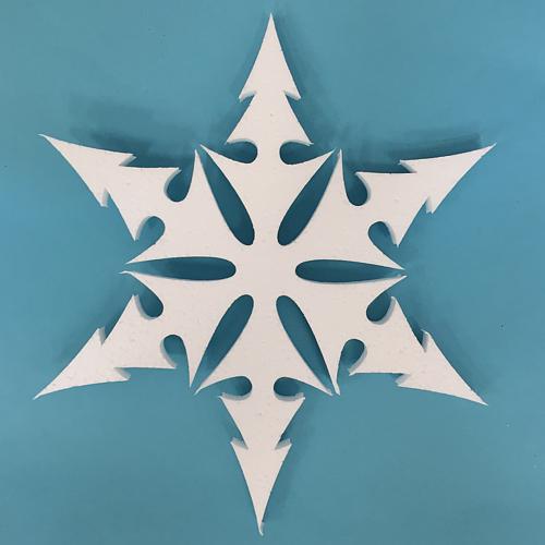 380mm - pack of 10 Snowflakes SF35H - Plain White