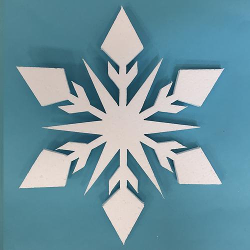 140mm - pack of 10 Snowflakes SF45S - Plain White