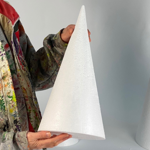 400mm high Polystyrene Cone - pack of 1
