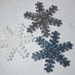 877mm - pack of 5 Snowflakes SF22B - Glittered