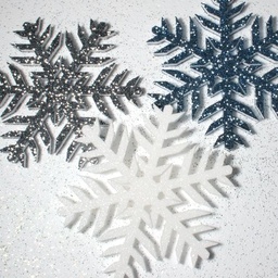 140mm - pack of 10 Snowflakes SF52P-Glittered