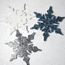 140mm - pack of 10 Snowflakes SF42R - Glittered