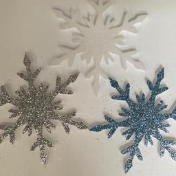 140mm - pack of 10 Snowflakes SF95V - Glittered