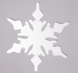 280mm - pack of 10 Snowflakes SF42R - Plain White