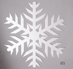 140mm - pack of 10 Snowflakes SF52P - Plain White