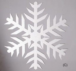 180mm - pack of 10 Snowflakes SF52P - Plain White