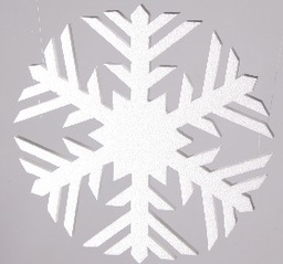 140mm - pack of 10 Snowflakes SF62W - Plain White