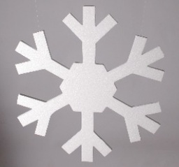 140mm - pack of 10 Snowflakes SF72N - Plain White