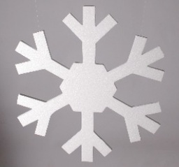 877mm - pack of 5 Snowflakes SF72N - Plain White