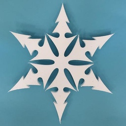 280mm - pack of 10 Snowflakes SF35H - Plain White