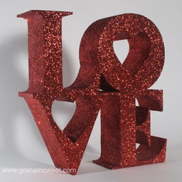 380mm (approx. 15 inches) tall stacked LOVE letters