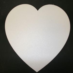 877mm high 2D Polystyrene Heart - Plain White - pack of 5