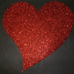 1145mm high 2D Polystyrene Heart Design B - Glittered - pack of 4